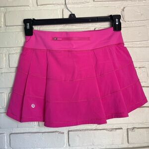 Lululemon Pace Rival Skirt Size 4 Reg Hot Pink w/ Built-In Shorts